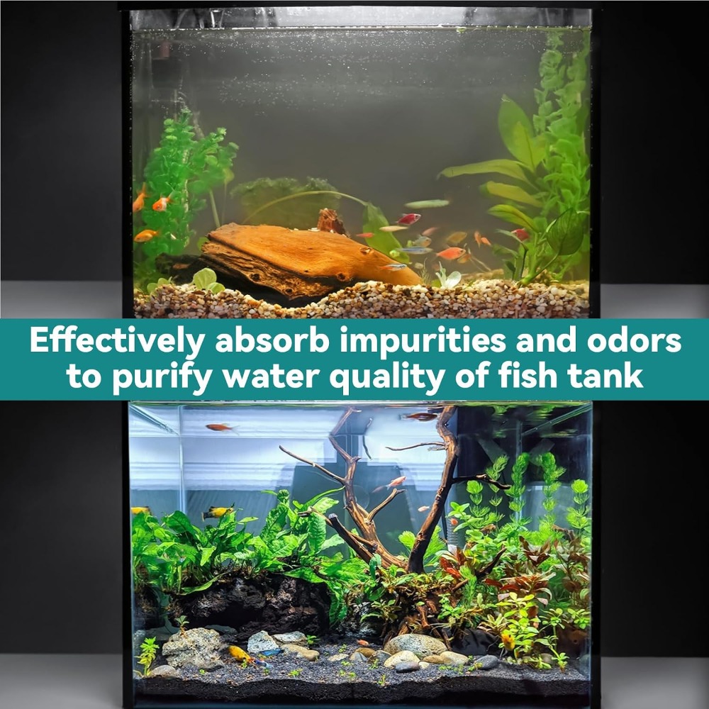 Pelotas de Carvão Ativado 410g - Aquarium Fish Tank avaliação e preço