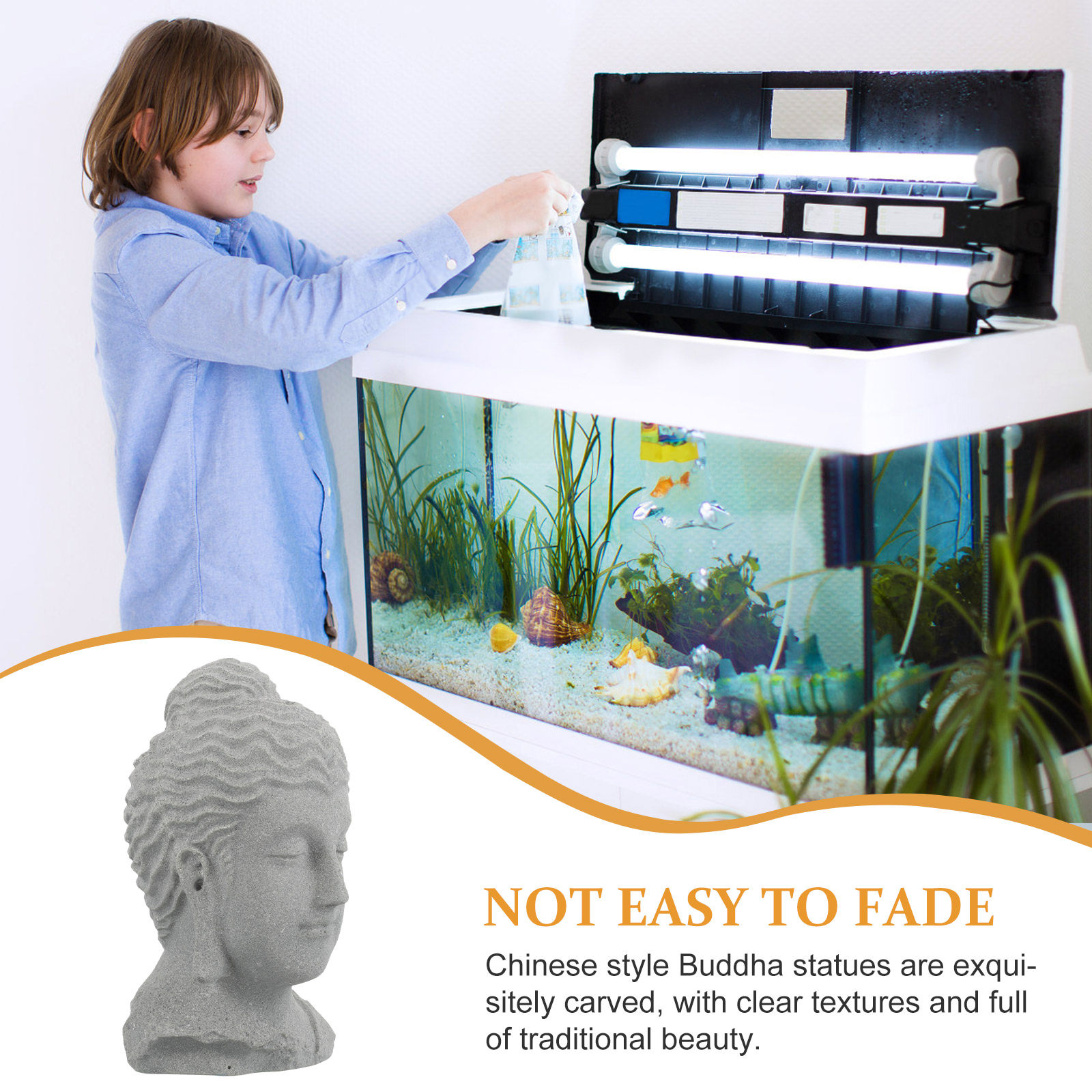 Estátua de Buda Meditando para - Aquarium Fish Tank avaliação e preço